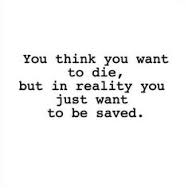 want to be saved